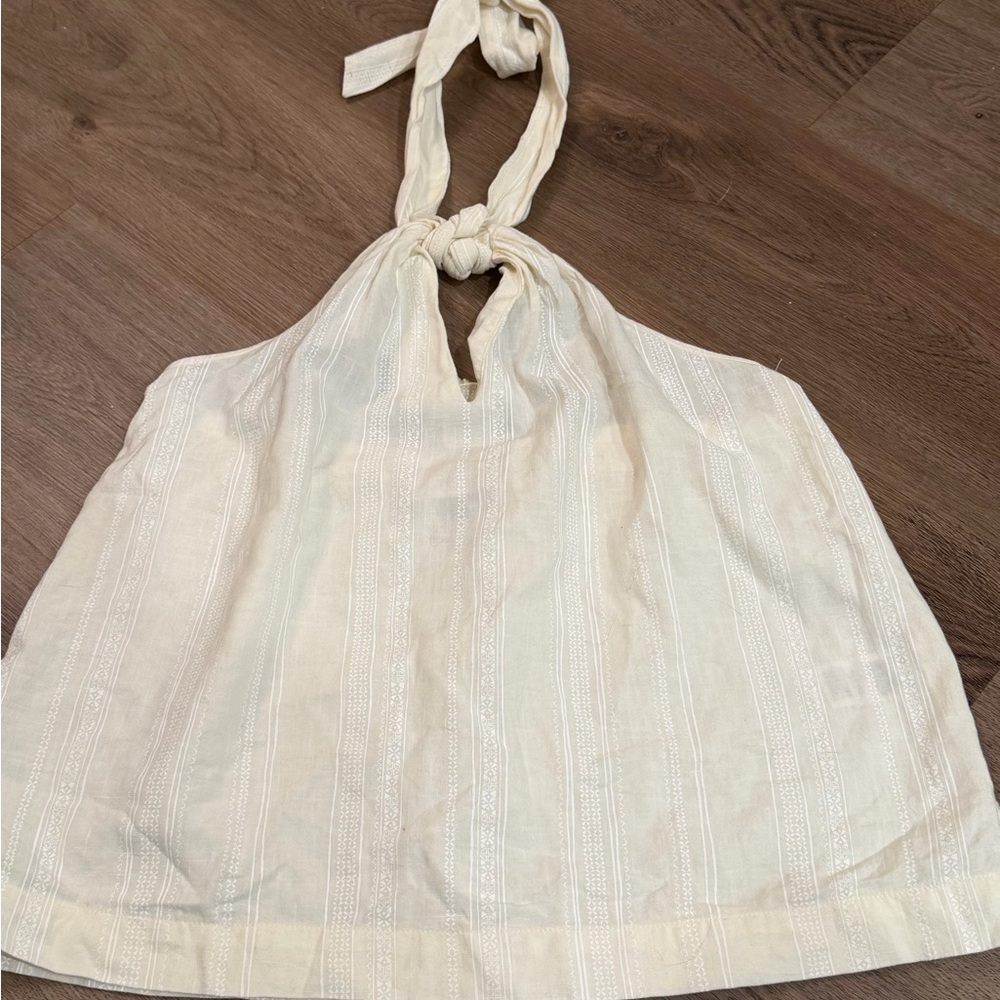 Universal Thread Cream Halter Tank Top